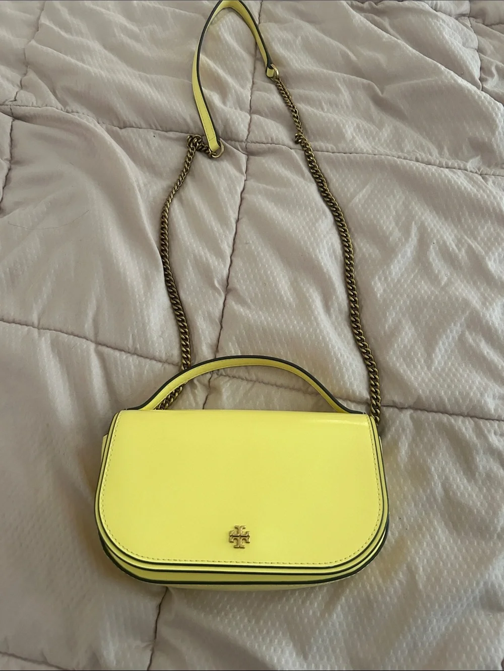 NWOT Tory Burch Women's Emerson Patent Leather Top Handle Crossbody Bag